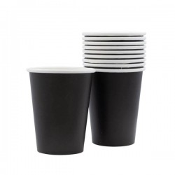 ΠΟΤΗΡΙ ΧΑΡΤΙΝΟ 1ΤΟΙΧΟ 12-14oz ΜΑΥΡΟ ΓΥΑΛΙΣΤΕΡΟ 50τεμ