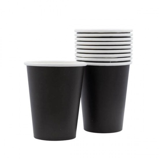 ΠΟΤΗΡΙ ΧΑΡΤΙΝΟ 1ΤΟΙΧΟ 12-14oz ΜΑΥΡΟ ΓΥΑΛΙΣΤΕΡΟ 50τεμ