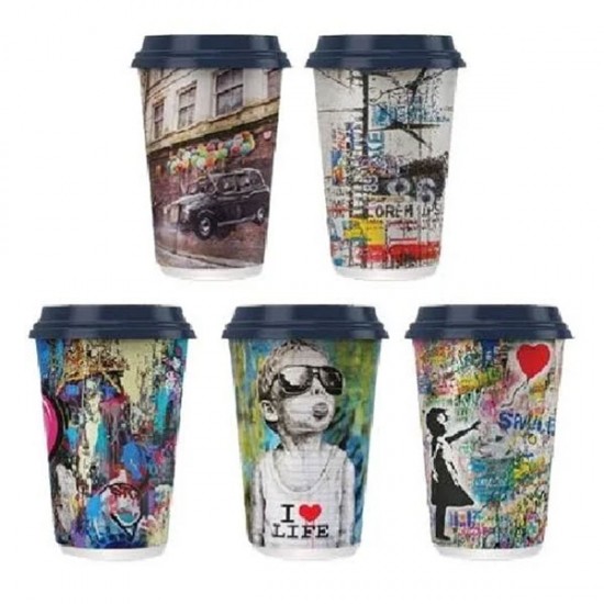 ΠΟΤΗΡΙ ΧΑΡΤΙΝΟ 2ΤΟΙΧΟ 12-14oz "GRAFITY MIX" 25τεμ