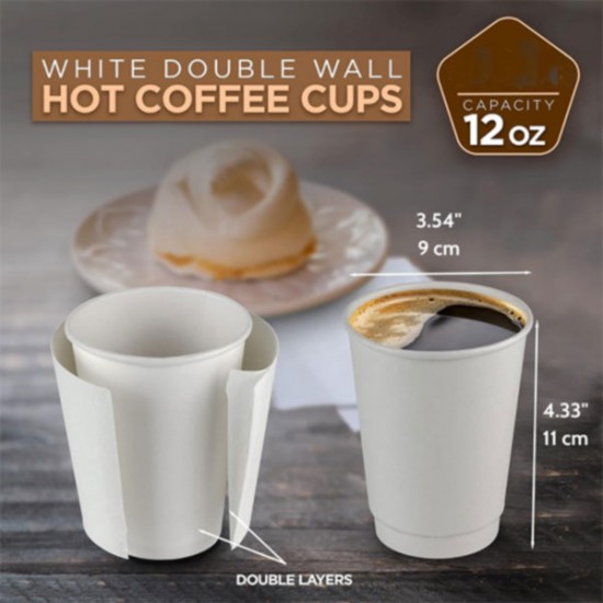 ΠΟΤΗΡΙ ΧΑΡΤΙΝΟ 2ΤΟΙΧΟ 12-14oz ΛΕΥΚΟ ΓΥΑΛΙΣΤΕΡΟ 25τεμ