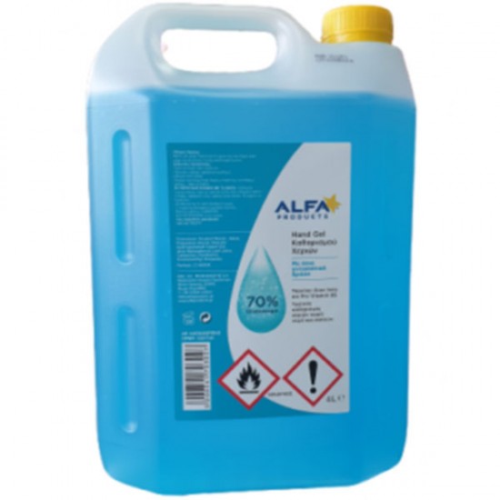 ΑΛΚΟΟΛΟΥΧΟ GEL ΧΕΡΙΩΝ ΜΕ 70 % ΑΛΚΟΟΛΗ ALFA 4 lt ΑΛΚΟΟΛΟΥΧΟ GEL ΧΕΡΙΩΝ ΜΕ 70 % ΑΛΚΟΟΛΗ ALFA 4 lt