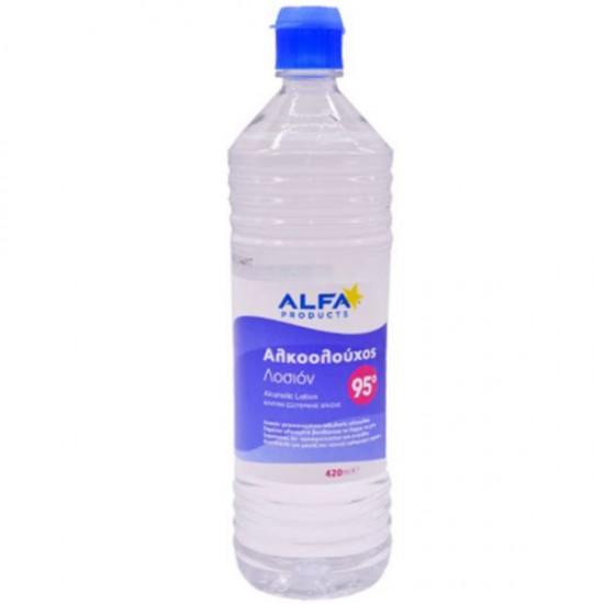 ΑΛΚΟΟΛΟΥΧΟΣ ΛΟΣΙΟΝ ΜΕ 95° ΑΛΚΟΟΛΗ ALFA 420 ml