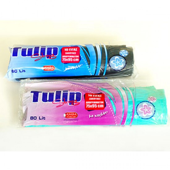 ΣΑΚΟΥΛΕΣ ΑΠΟΡΡΙΜΑΤΩΝ 75x95cm ΡΟΛΟ ΜΕ ΚΟΡΔΟΝΙ 10 τεμ