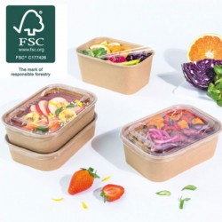 ΣΚΕΥΟΣ ΣΑΛΑΤΑΣ ΧΑΡΤΙΝΟ CRAFT ΠΑΡΑΛΛΗΛΟΓΡΑΜΜΟ + ΚΑΠΑΚΙ ΔΙΑΦΑΝΟ 50 τεμ