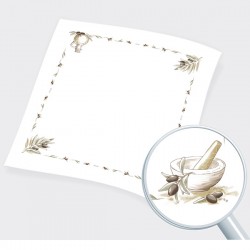 ΤΡΑΠΕΖΟΜΑΝΤΙΛΟ ΛΕΥΚΟ «ΕΛΙΑ» ΦΥΛΛΟ ENDLESS (ΚΙΒΩΤΙΟ)