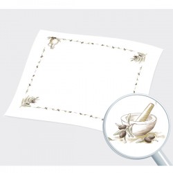 ΤΡΑΠΕΖΟΜΑΝΤΙΛΟ ΛΕΥΚΟ «ΕΛΙΑ» ΦΥΛΛΟ ENDLESS (ΚΙΒΩΤΙΟ)