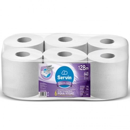 ΧΑΡΤΙ ΥΓΕΙΑΣ ΣΥΣΚΕΥΩΝ CENTERPULL 6 x 550 gr SERVIN