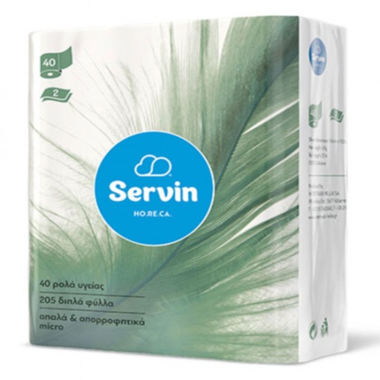 ΧΑΡΤΙ ΥΓΕΙΑΣ 40 ΡΟΛΛΑ 68 gr SERVIN ΧΑΡΤΙ ΥΓΕΙΑΣ 40 ΡΟΛΛΑ 68 gr SERVIN