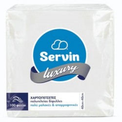 ΧΑΡΤΟΠΕΤΣΕΤΑ ΠΟΛΥΤΕΛΕΙΑΣ 2ΦΥΛΛΗ 33x33 cm SERVIN 100 ΦΥΛΛΩΝ